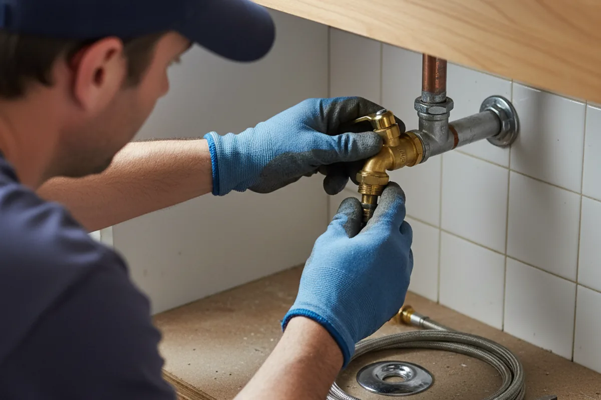 Shutoff valve and fitting work during Faucet and Fixture Repair in Sioux Falls